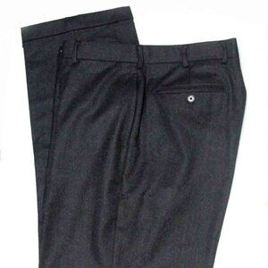 Brooks Brothers Vitale Barberis Canonico Wool Flannel Pants Gray Size 36 X 28